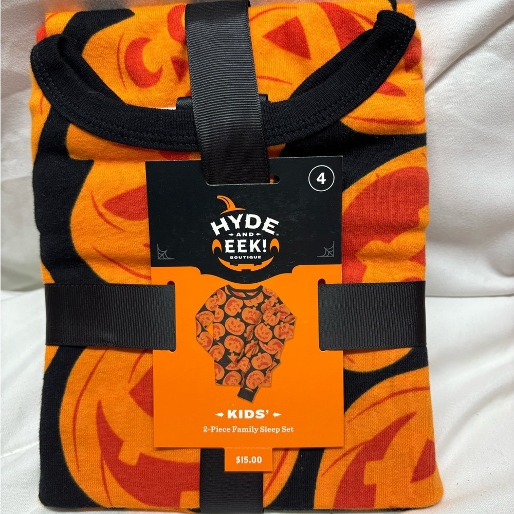 Hyde &Eek Toddler Unisex size 4 2-Pc Halloween Pajama Set Pumpkin NWT